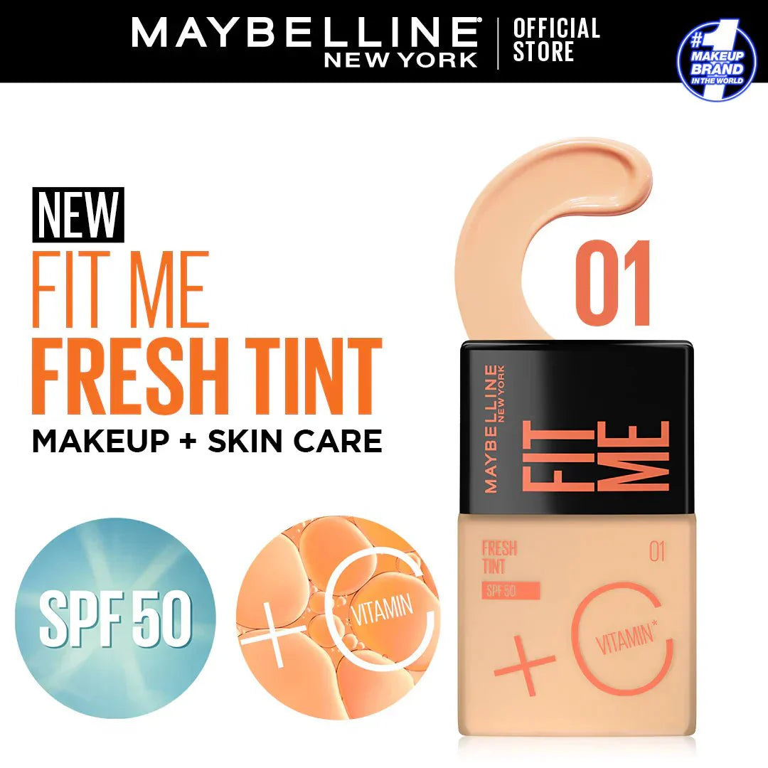 Maybelline Fit Me Fresh Tint SPF 50 Vitamin C natural coverage foundation Pakistan