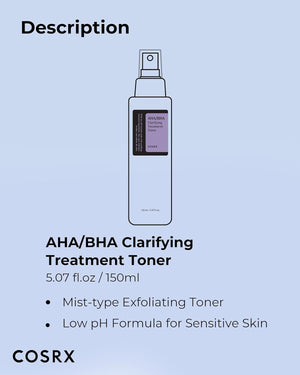 COSRX AHA/BHA Clarifying Treatment Toner for clearer skin