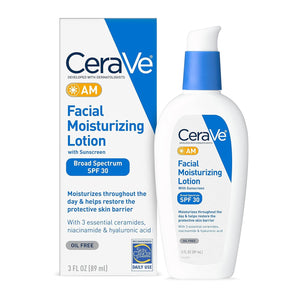 CeraVe AM Facial Moisturizing Lotion with SPF 30 available in Pakistan – daily sun protection and hydration