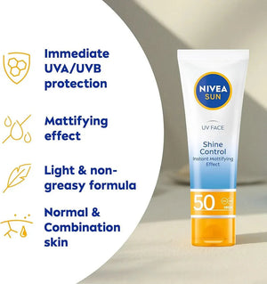 NIVEA Sun UV Face Shine Control SPF 50 Cream 50ml available in Pakistan – oil-free sun protection