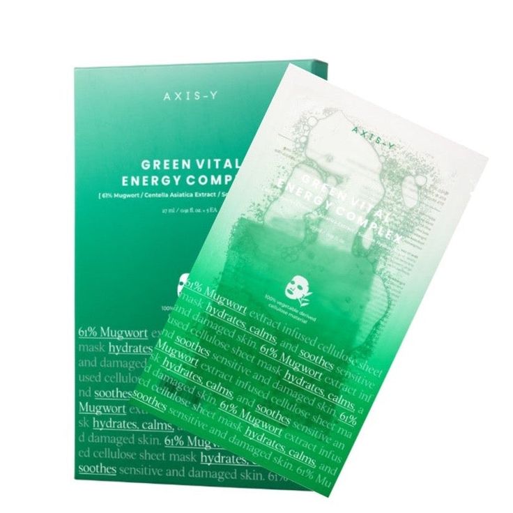 Axis-Y Mugwort Green Vital Energy Complex Sheet Mask