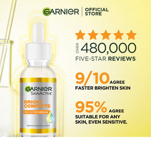 Garnier Bright Complete Vitamin C Booster Serum 30ml for glowing skin Pakistan