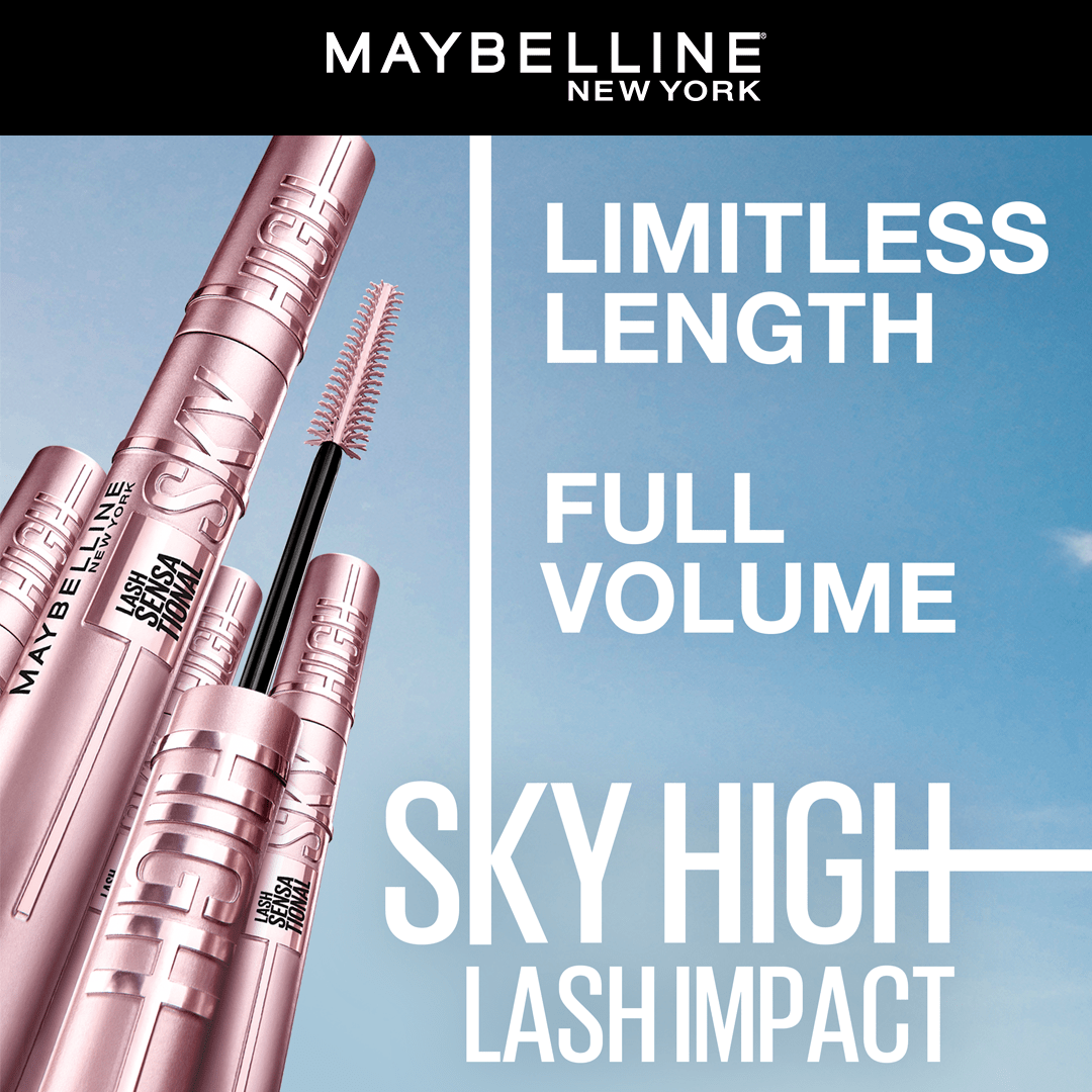 Maybelline Lash Sensational Mascara Very Black for dramatic length – now in Pakistan