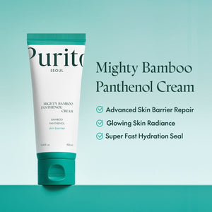 PURITO Mighty Bamboo Panthenol Cleanser, Gentle Face Wash for Moisturizing, Makeup Remover