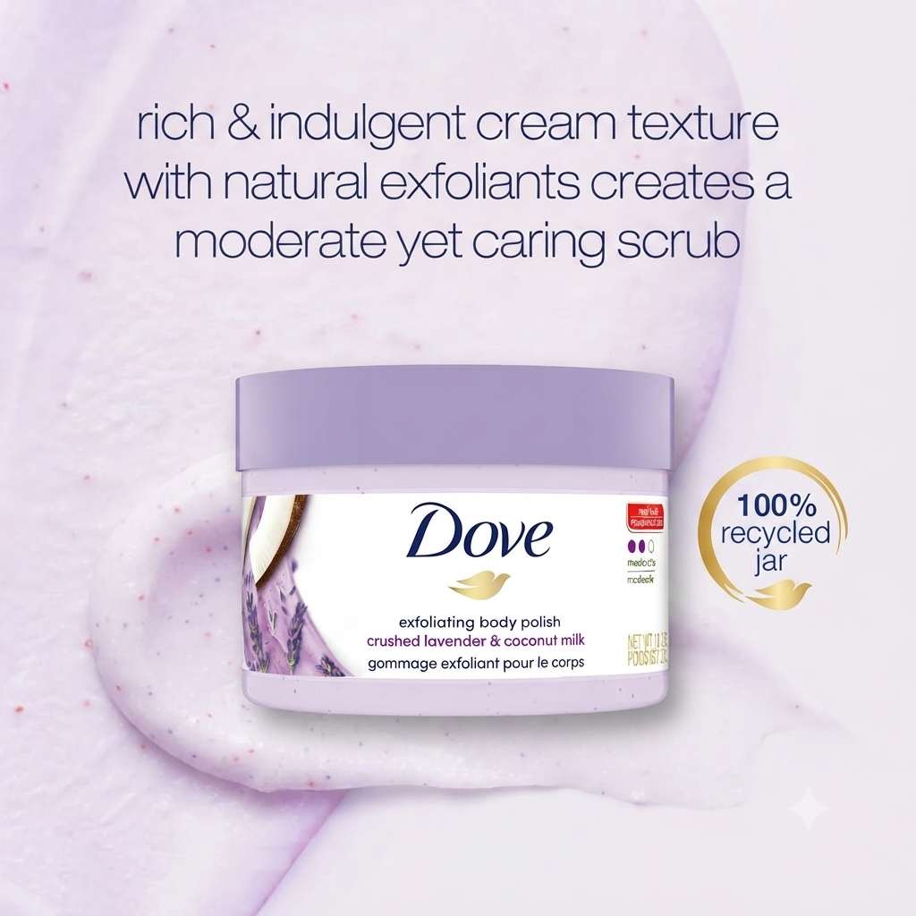 dove exfoliating body polish crushed lavender