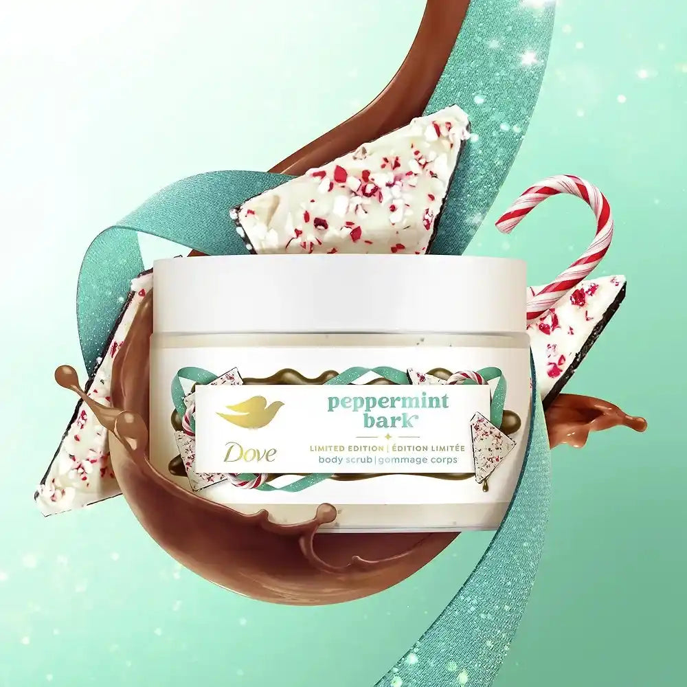 dove peppermint bark body scrub