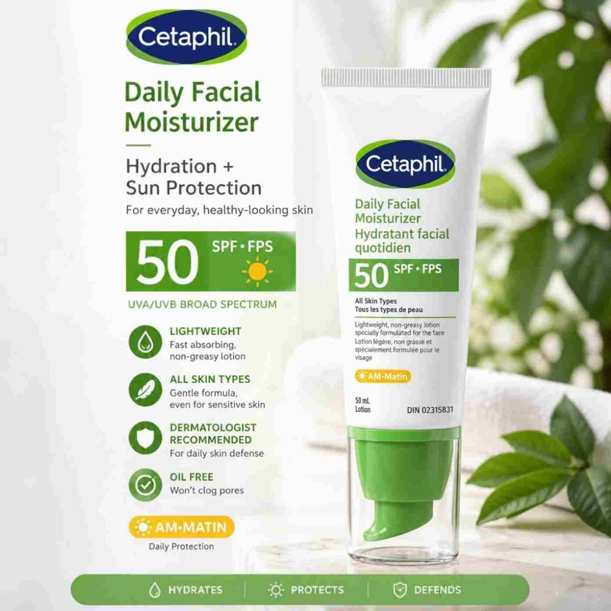 Cetaphil Daily Facial Moisturizer with SPF 50