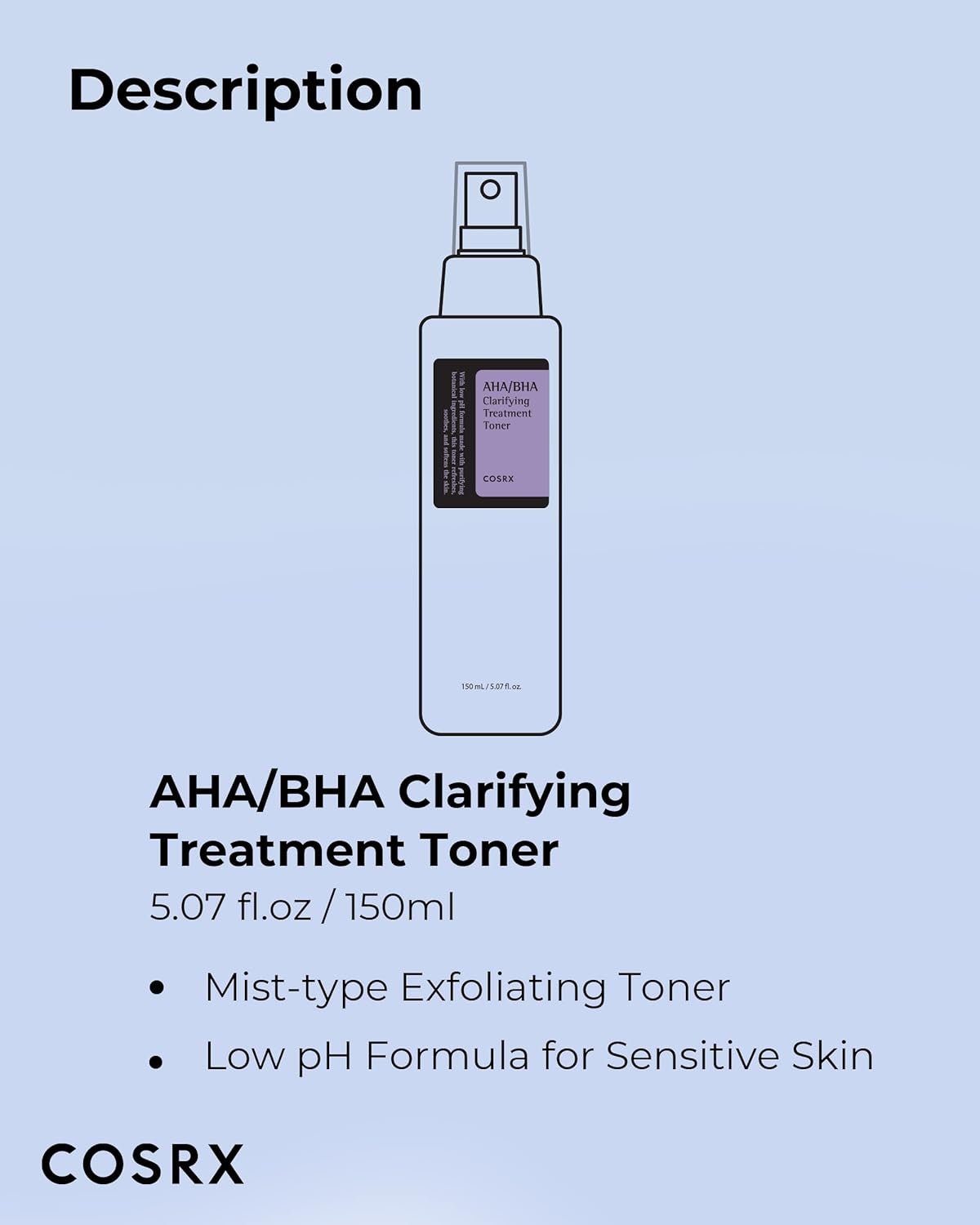 COSRX AHA/BHA Clarifying Treatment Toner for clearer skin
