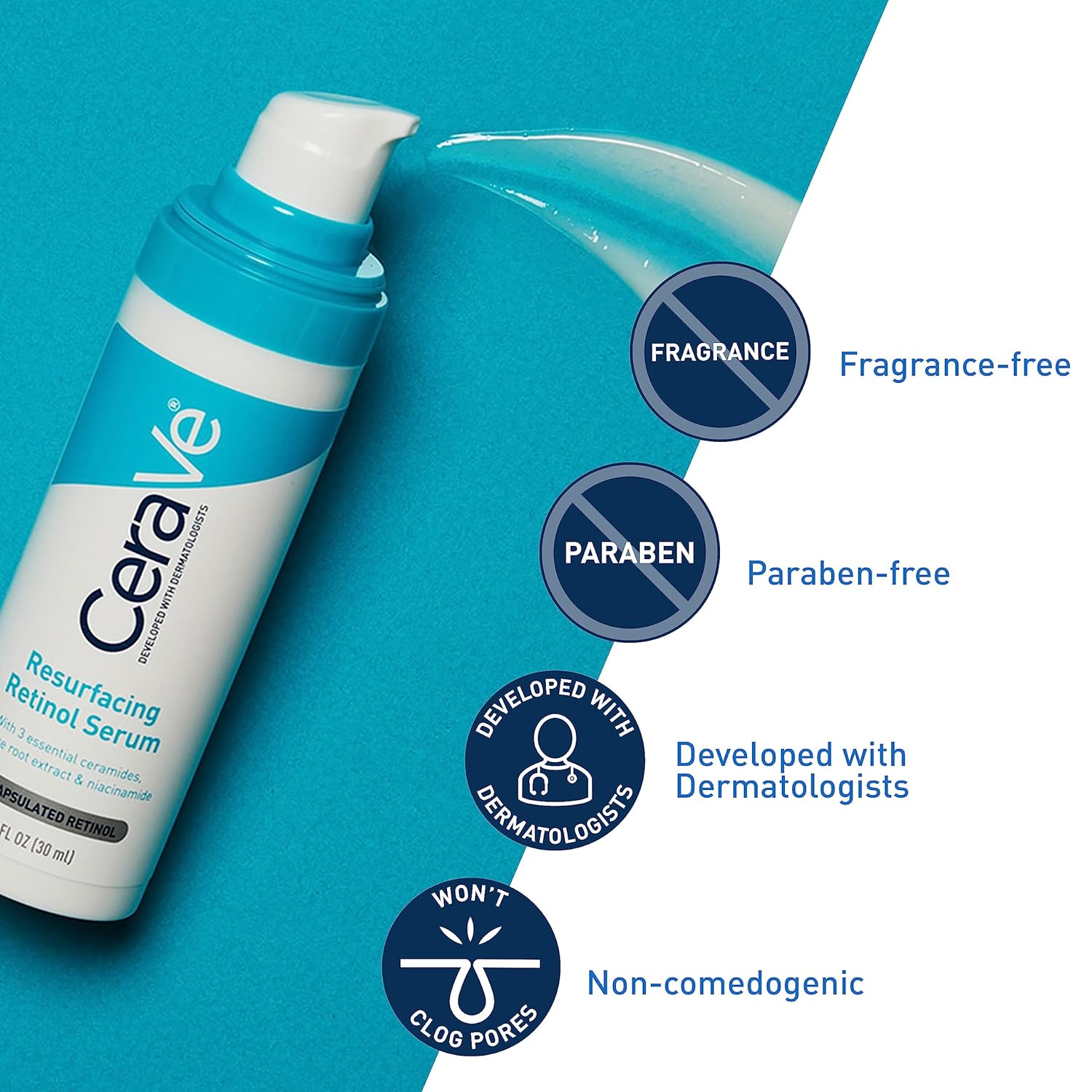 CeraVe Retinol Serum available in Pakistan – smooths wrinkles and improves skin texture