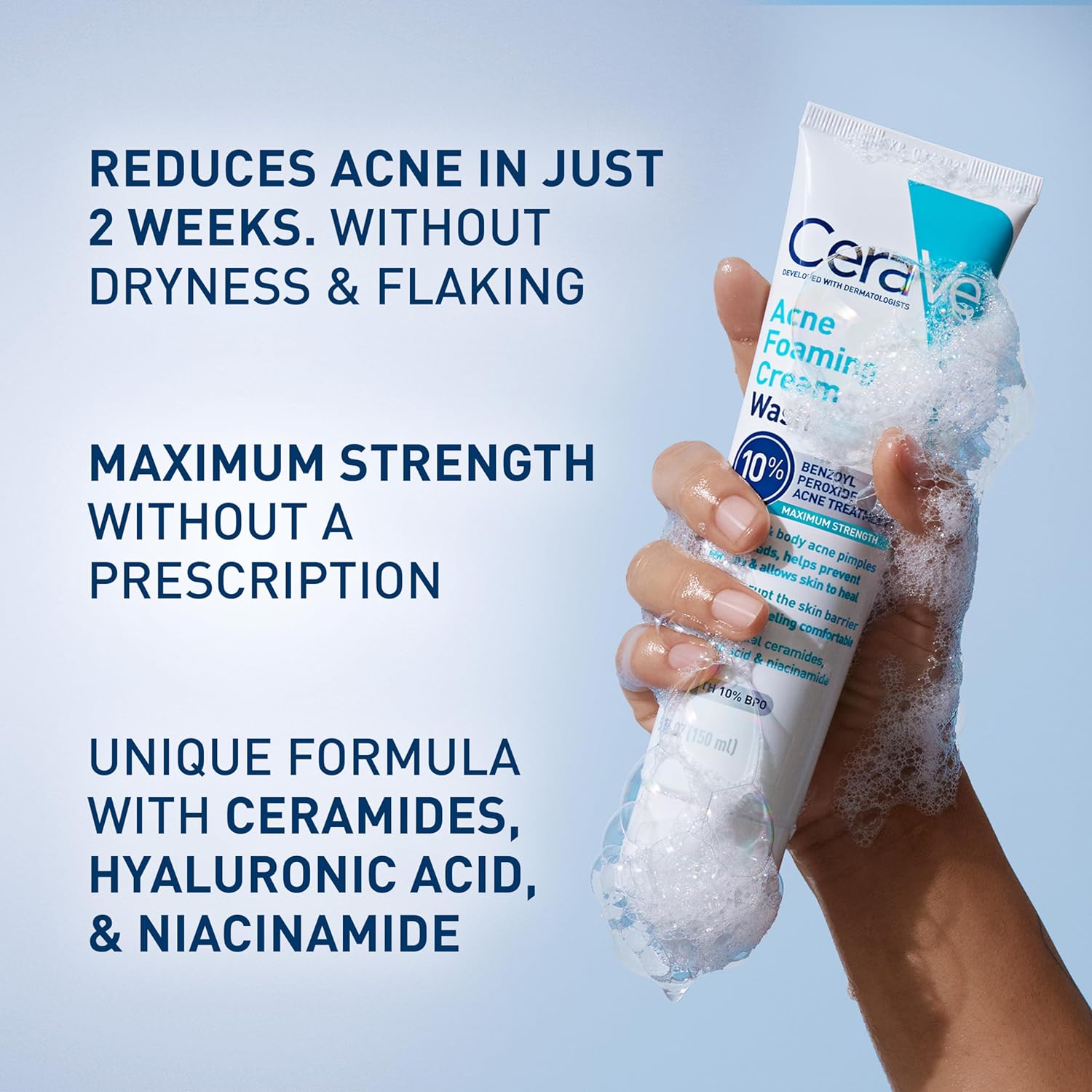 Buy CeraVe Acne Foaming Cream Wash online in Pakistan – foaming cleanser with salicylic acid