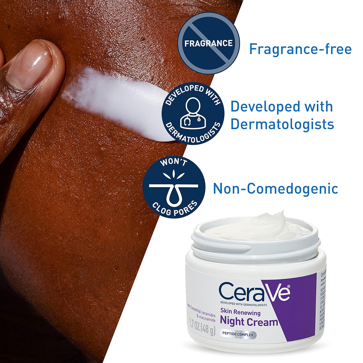 CeraVe Night Cream with peptides and niacinamide – available in Pakistan