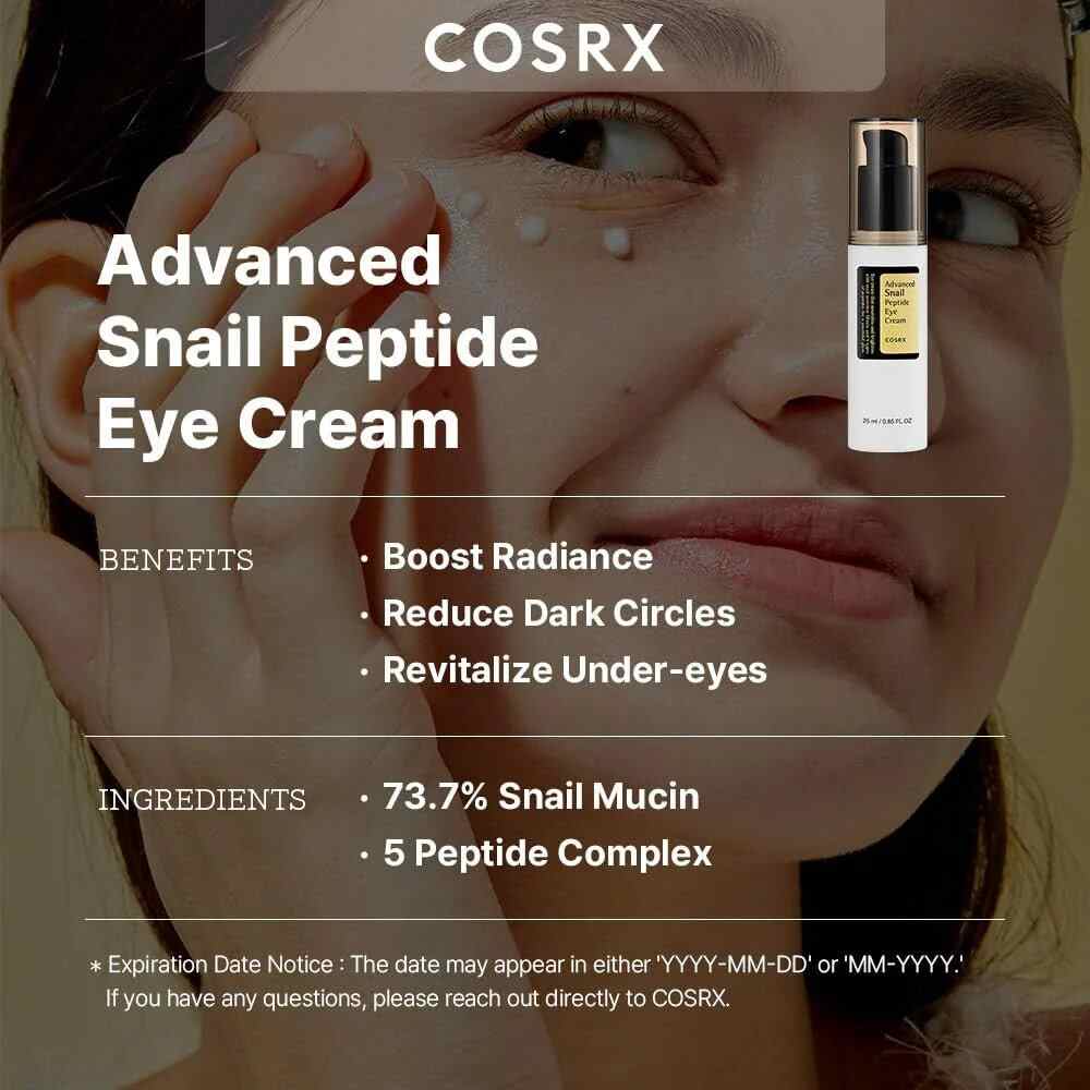 COSRX Snail Peptide Eye Cream online in Pakistan