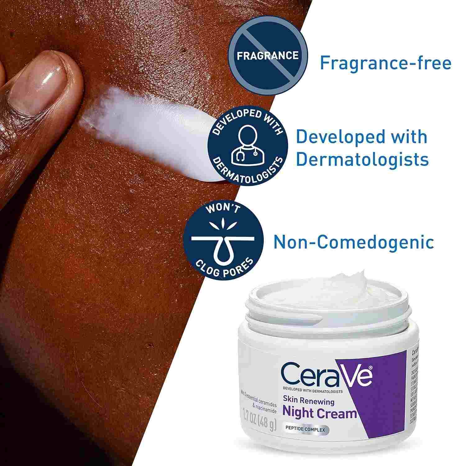 CeraVe Night Cream with peptides and niacinamide – available in Pakistan
