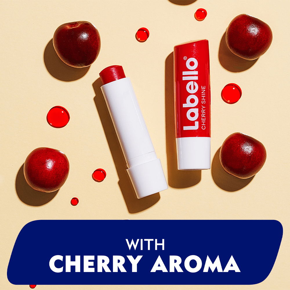 Labello Cherry Shine Lip Balm Stick – Moisturizing Lip Care