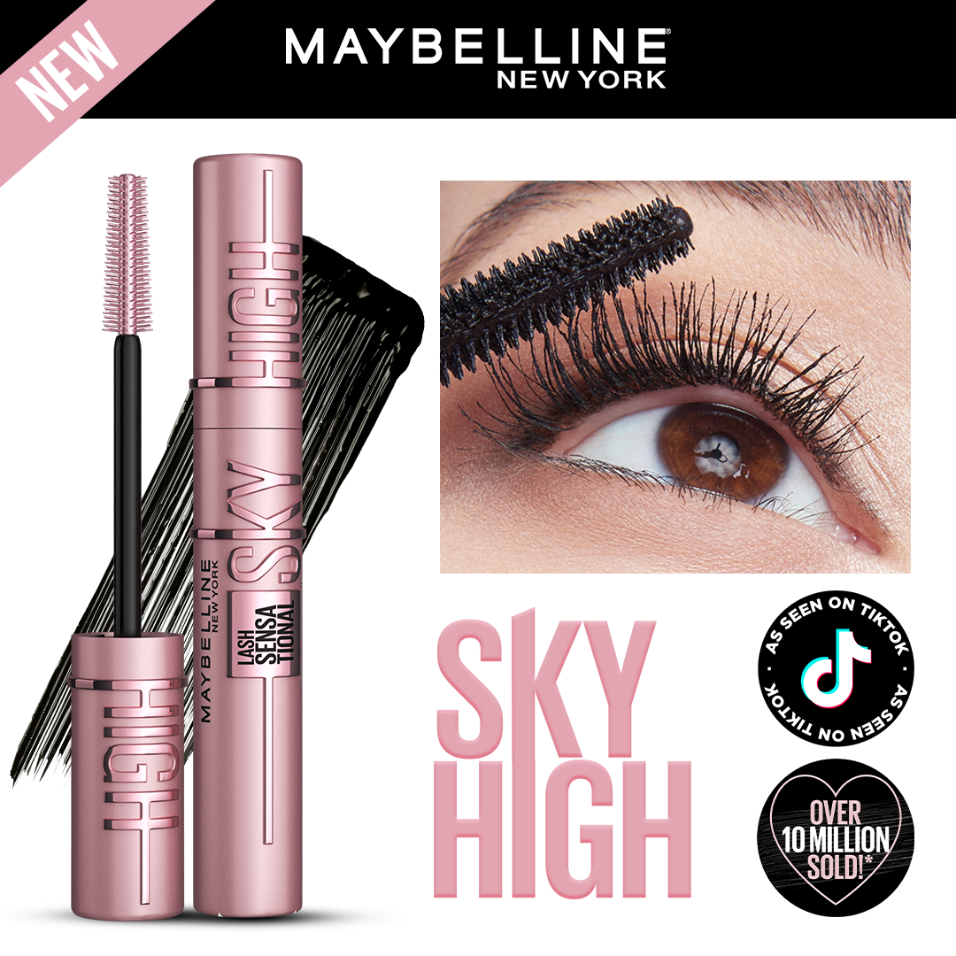 Maybelline Lash Sensational Sky High Mascara Very Black available in Pakistan – for limitless length and volume