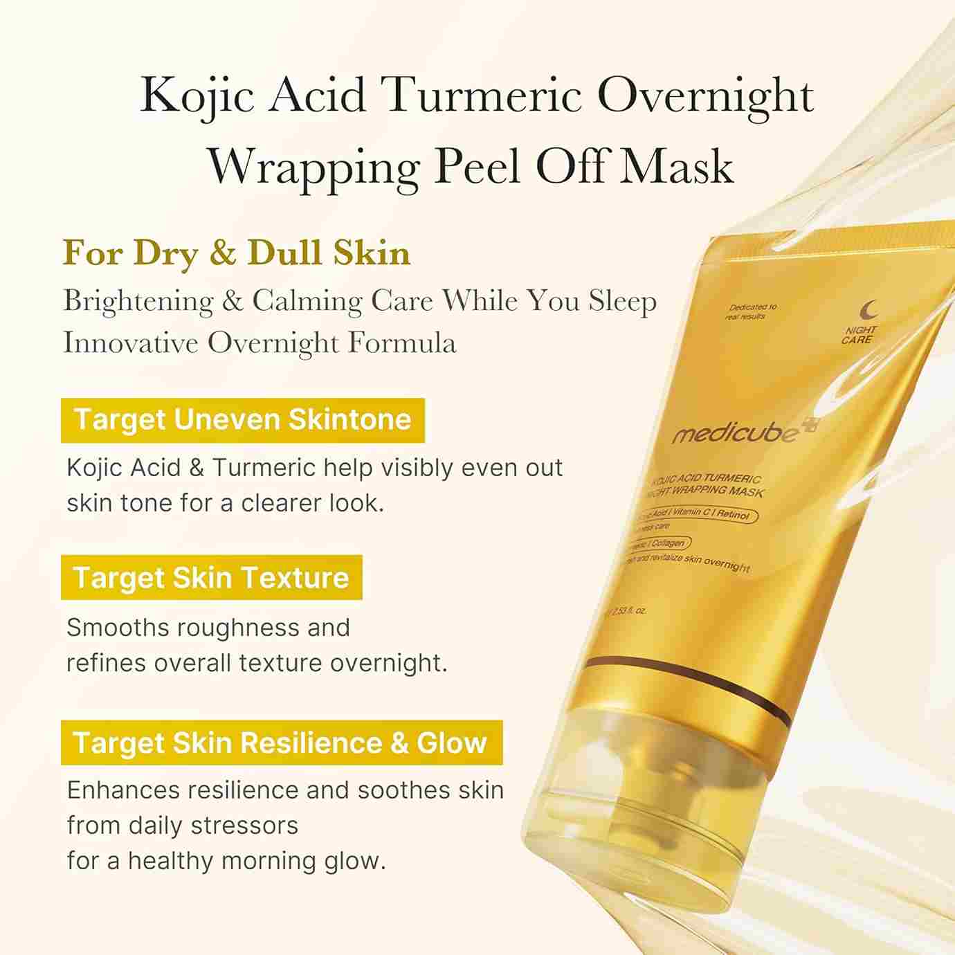 Medicube Kojic Acid Turmeric Night Wrap Mask