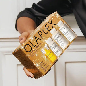 Olaplex hair repair kit including Bond Maintenance Shampoo, Conditioner, Hair Perfector and Bonding Oil