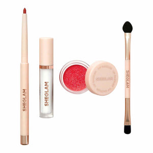 SHEGLAM Lip Dazzler Glitter Kit shade Red Carpet 