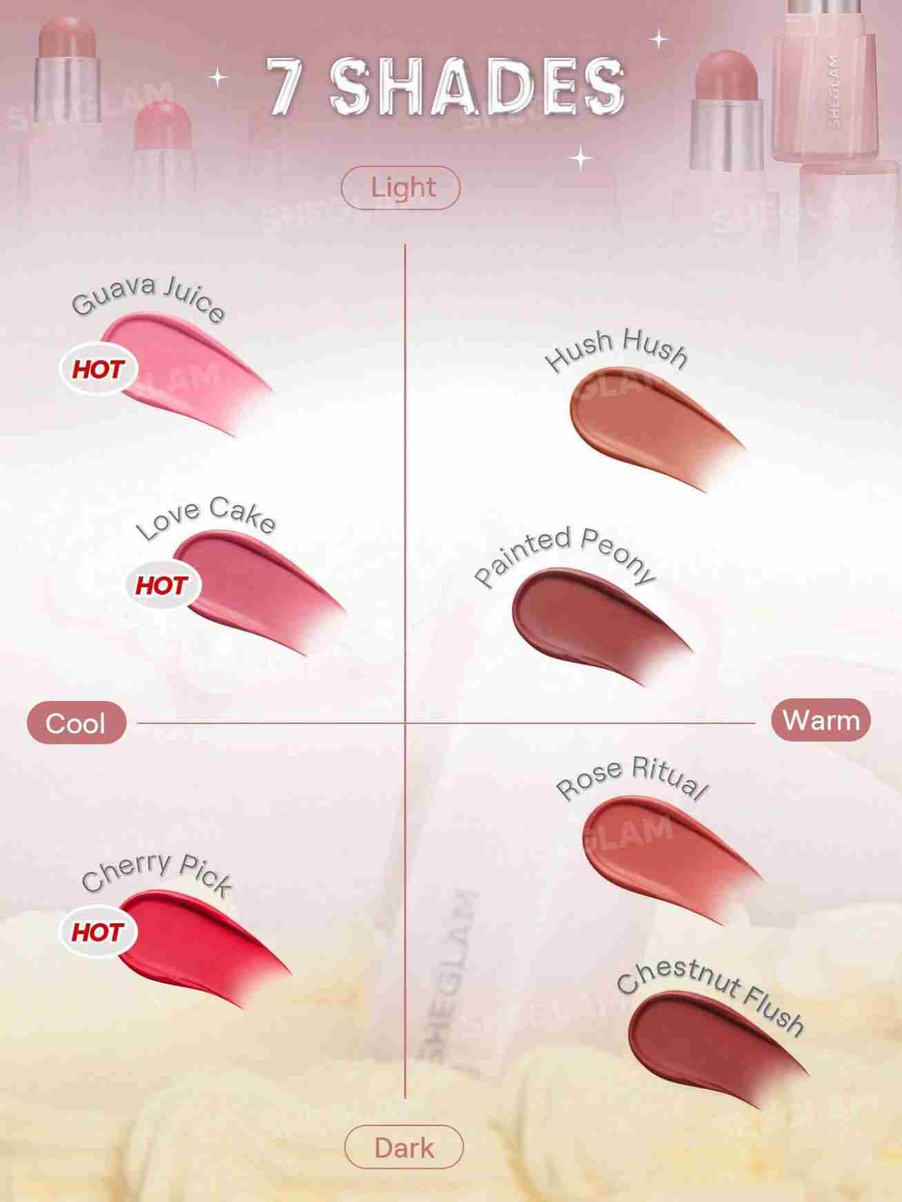 Sheglam Buttery Bliss Blush Stick 7 shades