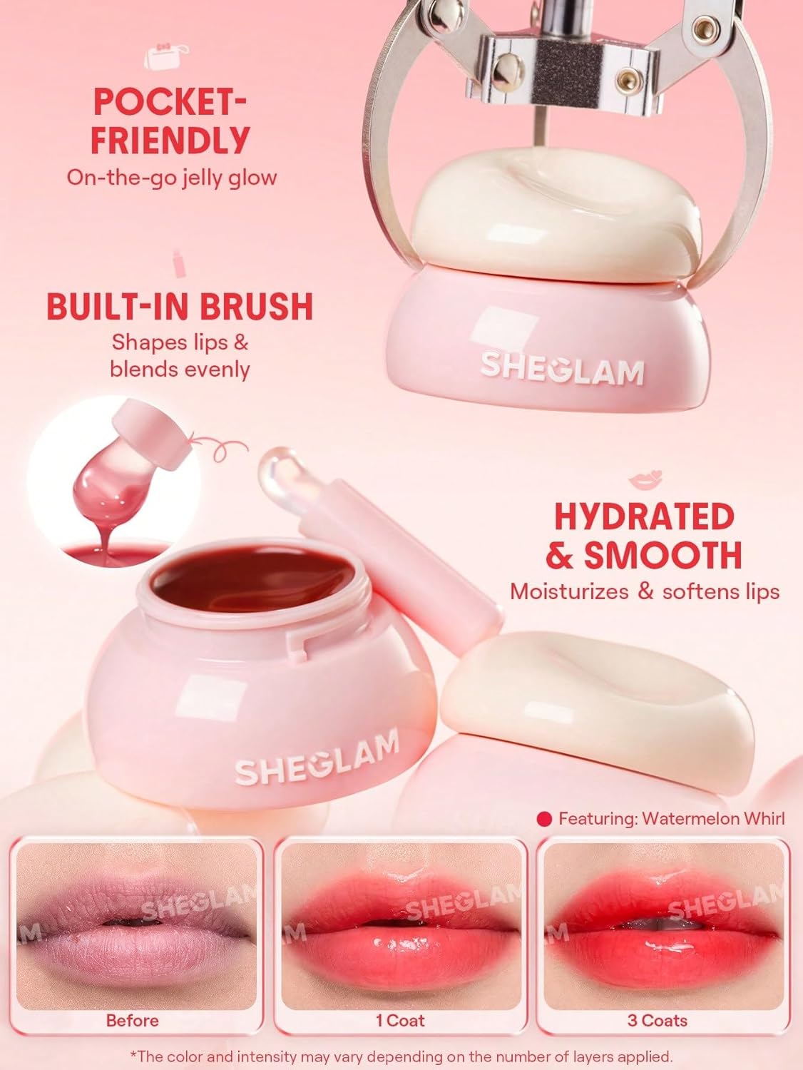 Sheglam Hydra Jelly Lip Balm in pocket-sized packaging


