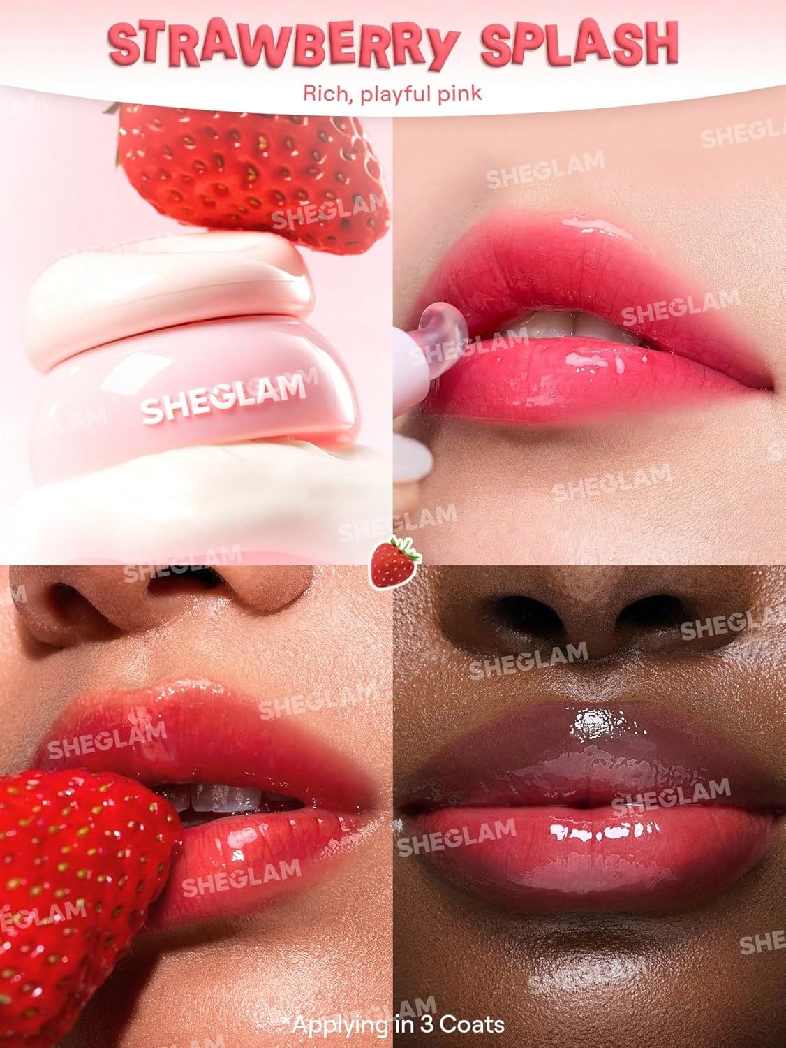 Sheglam Lip Jam applied on lips

