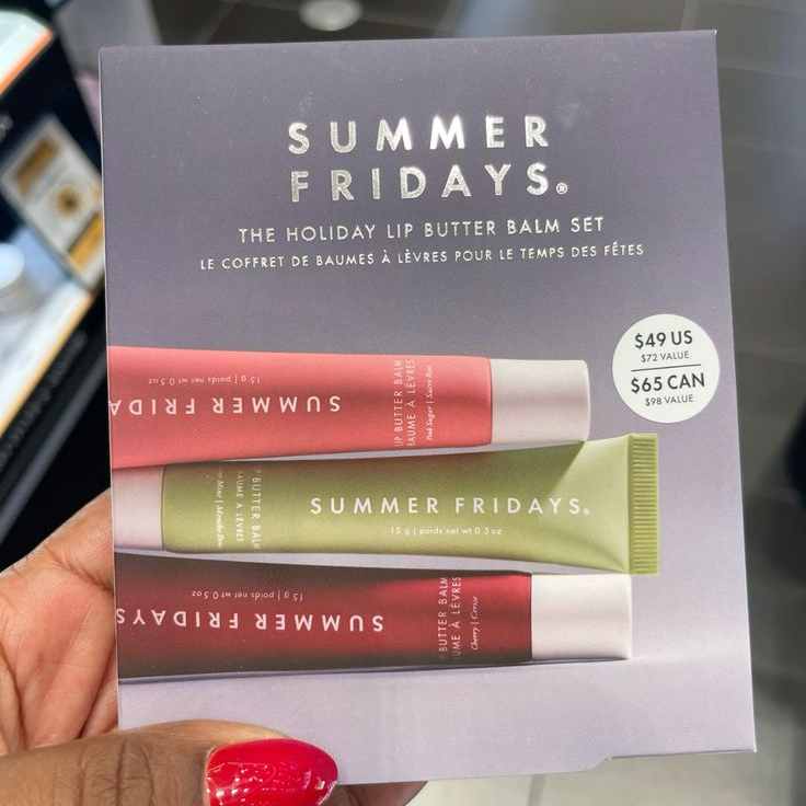 Summer Fridays The Holiday Lip Butter balm Set Box