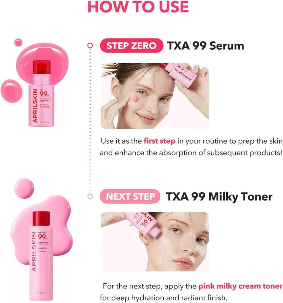 aprilskin txa niacinamide toning shot how to use