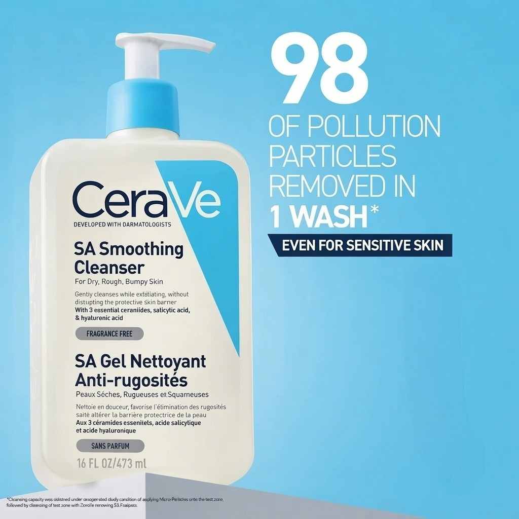 cerave sa smoothing cleanser 473ml