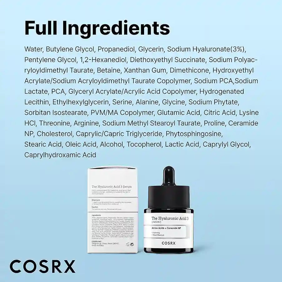 cosrx hyaluronic acid 3 serum ingredients