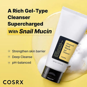 cosrx snail mucin gel cleanser