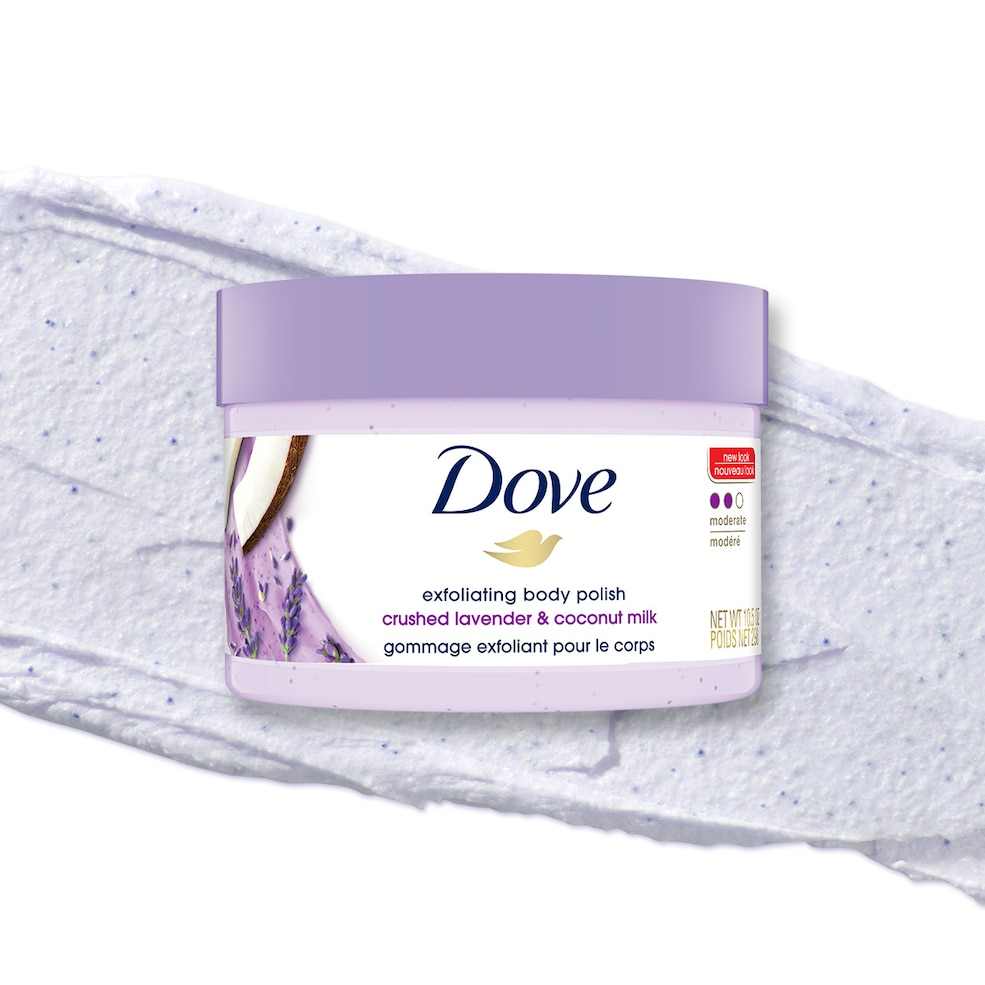 dove exfoliating body polish crushed lavender & Coconut Milk