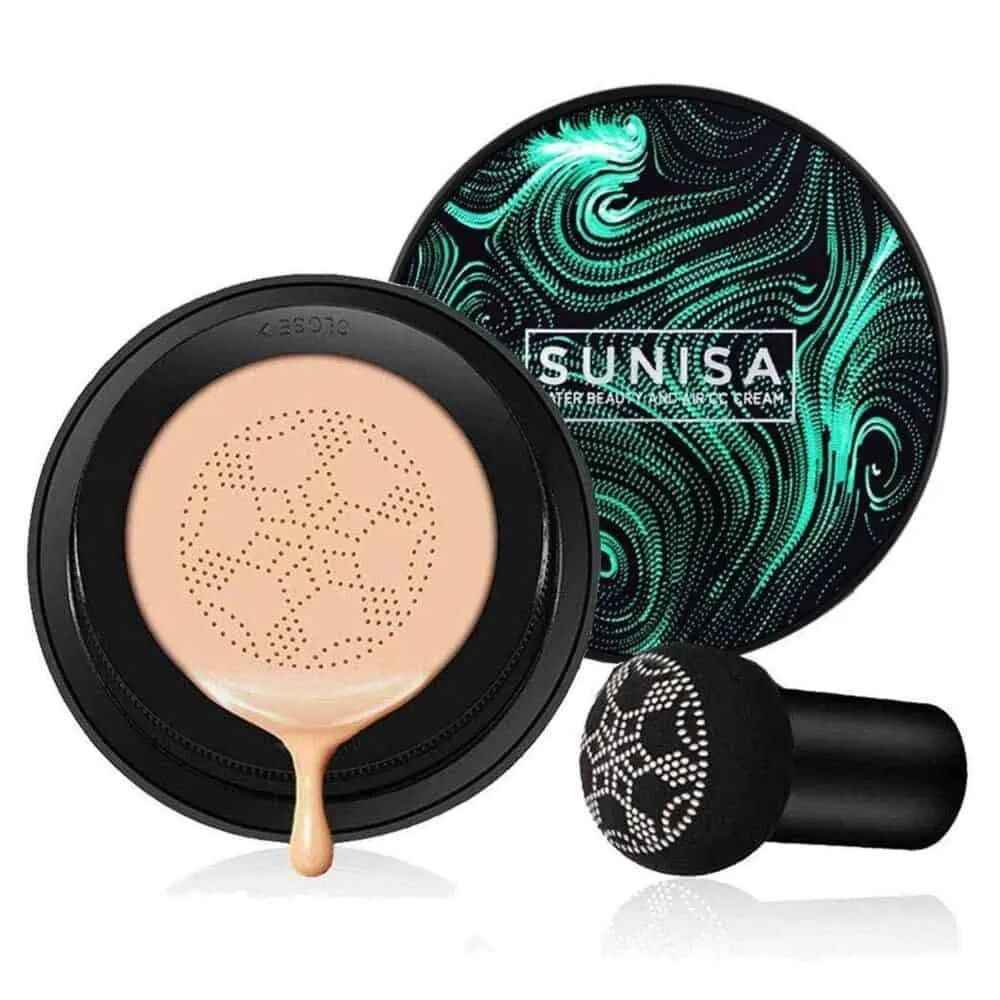 SUNISA Foundation Air Cushion BB Cream with Mushroom Head Puff