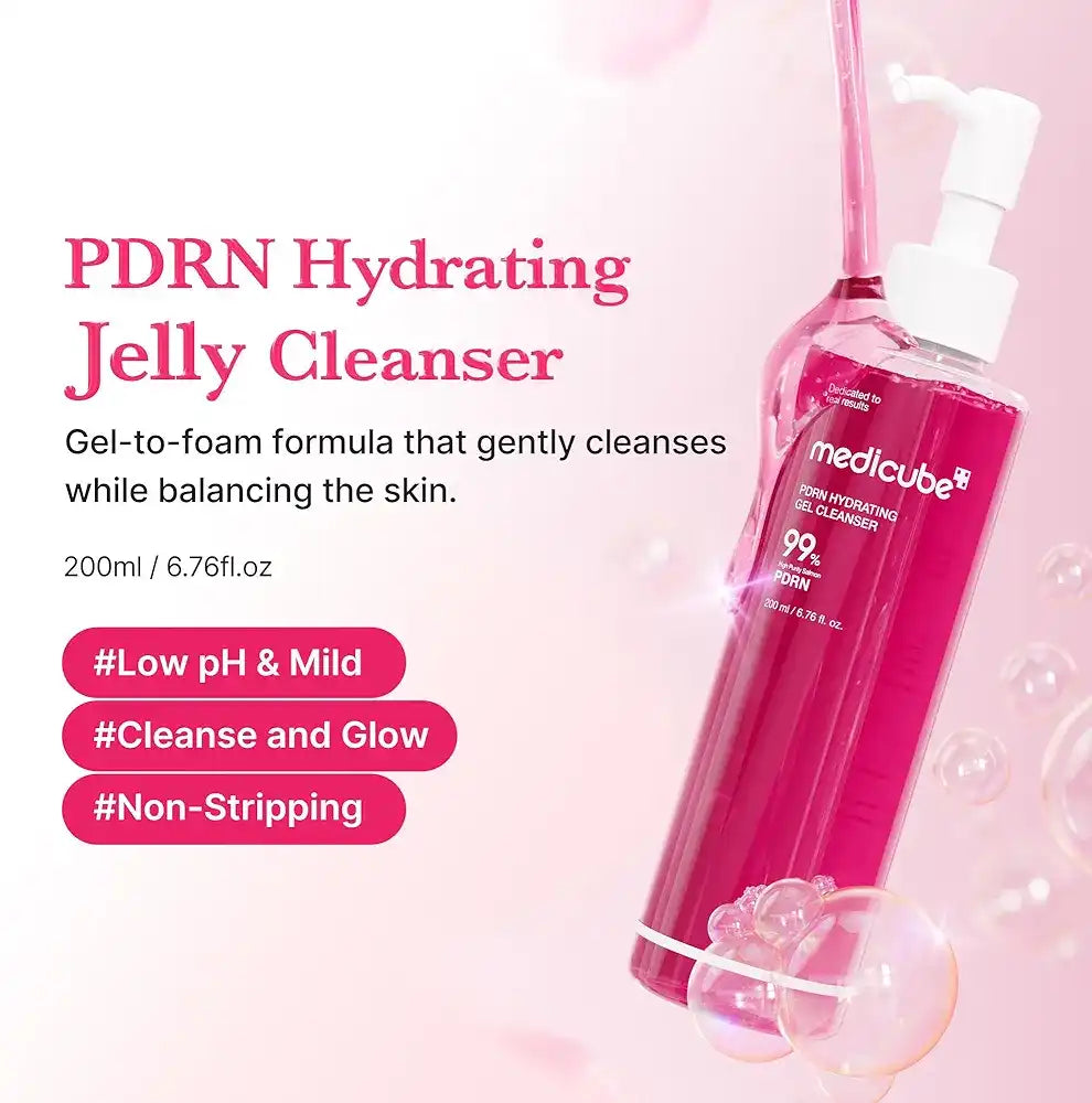 medicube pdrn gel to foam cleanser