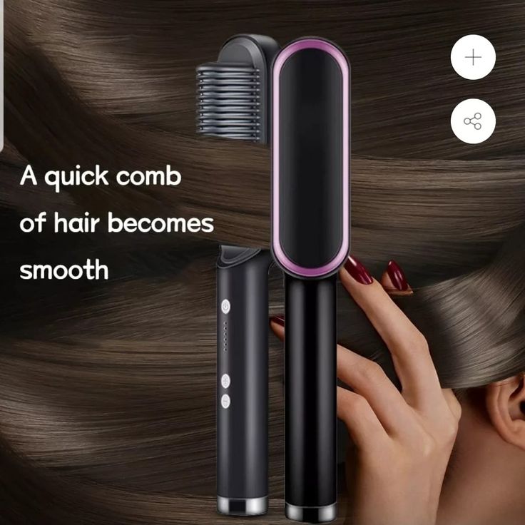 Professional 2 in 1 Hair Straightener Brush
