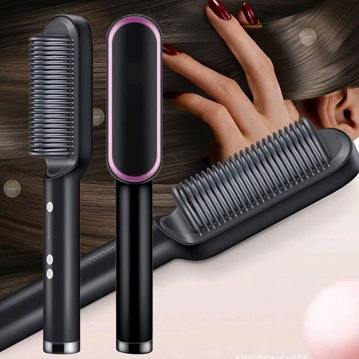 Professional 2 in 1 Hair Straightener Brush